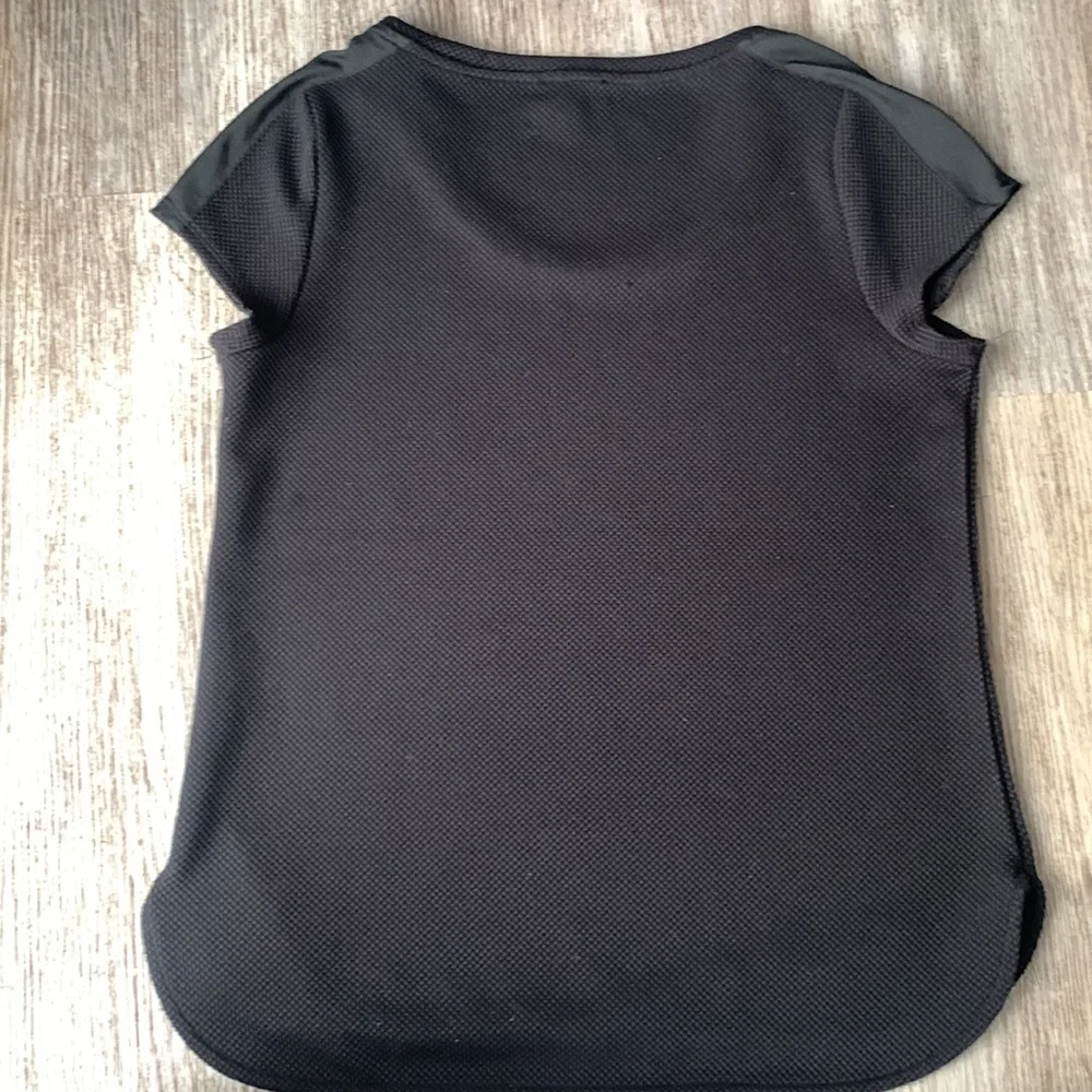 The Limited black mixed material tee - Picture 7 of 7